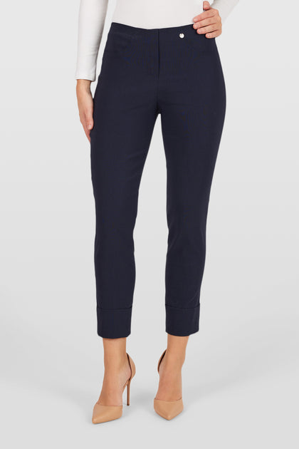 Robell Bella 09 Jean With Back Pocket And Turn Up Black 90